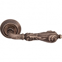 Дверная ручка на розетке Melodia Libra 229P Серебро античное