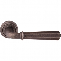 Дверная ручка на розетке Melodia Denver 424V Серебро античное