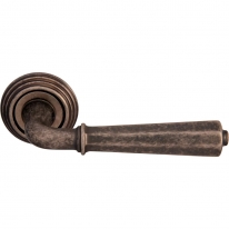 Дверная ручка на розетке Melodia Denver 424P Серебро античное