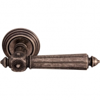 Дверная ручка на розетке Melodia Nike 246P Серебро античное