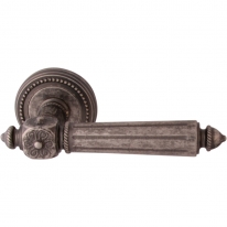 Дверная ручка на розетке Melodia Nike 246/50L Серебро античное