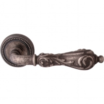 Дверная ручка на розетке Melodia Libra 229/50L Серебро античное