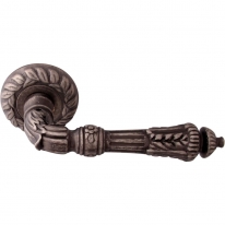 Дверная ручка на розетке Melodia Samantha 292/60mm Серебро античное
