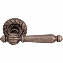 Дверная ручка на розетке Melodia Mirella 235/60mm Серебро античное