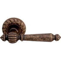 Дверная ручка на розетке Melodia Mirella 235/60mm Бронза античная
