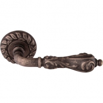 Дверная ручка на розетке Melodia Libra 229/60mm Серебро античное