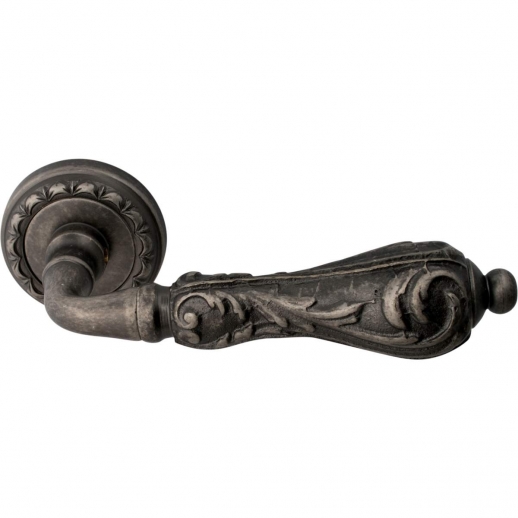 Дверная ручка на розетке Melodia Libra 229D Серебро античное