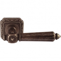 Дверная ручка на розетке Melodia Nike 246 Серебро античное