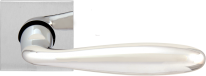 Дверная ручка на розетке Forme Goccia 115K Хром полированный