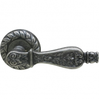 Дверная ручка на розетке Melodia Siracusa 465/60mm Серебро античное