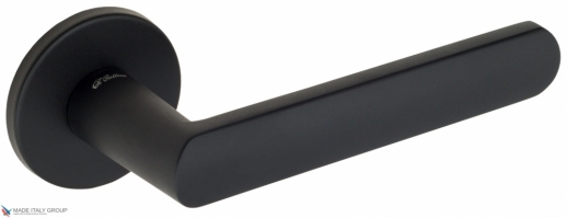 Дверная ручка на круглом основании Fratelli Cattini NEVADA 7FS-NM матовый черный