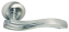 Ручка дверная на круглой розетке Morelli МИРАЖ MH-14 SN/CP Белый никель/полированный хром