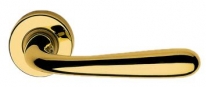 Дверная ручка LINEA CALI на круглой розетке "GARDA" 673 RO 103 OL глянцевая латунь