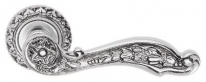 Дверная ручка LINEA CALI на круглой розетке "JARDIN" 1560 RO 115 AF французское серебро