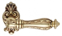 Дверная ручка LINEA CALI на фигурной розетке "ZAARA" 1535 RO 015 OF французское золото