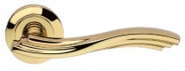 Дверная ручка LINEA CALI на круглой розетке "MARINA" 755 RO 102 OZ золото 24K глянцевое