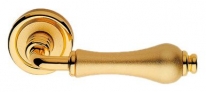 Дверная ручка LINEA CALI на круглой розетке "ALDAR" 923 RO 103 OM золото 24K / матовое золото