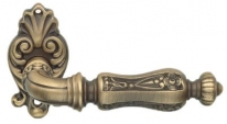 Дверная ручка LINEA CALI на фигурной розетке "SOLEIL" 1325 RO 015 PM платина матовая