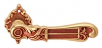 Дверная ручка LINEA CALI "TIFFANY" 1308 RO 018 на фигурной розетке OF французское золото