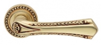 Дверная ручка LINEA CALI "SISSI" 1400 RO 009 на круглой розетке OF французское золото