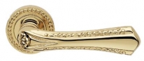 Дверная ручка LINEA CALI "SISSI" 1400 RO 009 на круглой розетке OZ золото 24K глянцевое