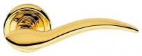 Дверная ручка LINEA CALI "LIBERA" 981 RO 103 на круглой розетке OL глянцевая латунь