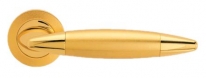 Дверная ручка LINEA CALI "HAVANA" 1080 RO 102 на круглой розетке OM золото 24K / матовое золото
