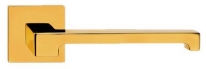 Дверная ручка LINEA CALI "OPEN" 1105 RO 019 на квадратной розетке OZ золото 24K глянцевое