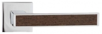 Дверная ручка LINEA CALI "ZEN" Wenge 1158 RO 019 на квадратной розетке CR хром глянцевый