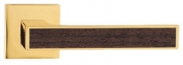 Дверная ручка LINEA CALI "ZEN" Wenge 1158 RO 019 на квадратной розетке OZ золото 24K глянцевое