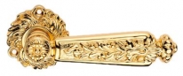 Дверная ручка LINEA CALI "EPOCA" 1210 RO 078 на круглой розетке OZ золото 24K глянцевое