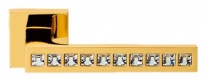 Дверная ручка LINEA CALI на квадратной розетке "REFLEX" 1215 RO 019 OZ золото 24K глянцевое