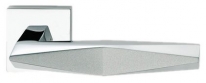 Дверная ручка LINEA CALI на квадратной розетке "PRISMA" 1280 RO 019  MC хром глянцевый / хром матовый