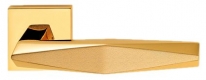 Дверная ручка LINEA CALI на квадратной розетке "PRISMA" 1280 RO 019  OM золото 24K / матовое золото