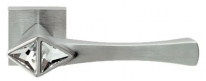 Дверная ручка LINEA CALI на квадратной розетке "COMETA" 1290 RO 019 CS хром матовый