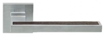 Дверная ручка LINEA CALI на квадратной розетке "SINTESI" Wenge 1304 RO 019 CS хром матовый