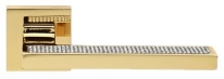 Дверная ручка LINEA CALI на квадратной розетке "SINTESI" 1301 RO 019  OZ (Sw) золото 24K глянцевое