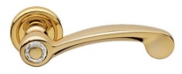 Дверная ручка LINEA CALI на круглой розетке "COSMIC" 1335 RO 103 OZ золото 24K глянцевое