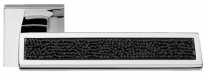 Дверная ручка LINEA CALI на квадратной розетке  "RIFLESSO" ROKS NE 1358 RO 019 CR хром глянцевый