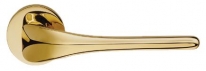 Дверная ручка LINEA CALI на круглой розетке "SPIRIT" 1450 RO 023 OZ золото 24K глянцевое
