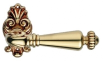 Дверная ручка LINEA CALI на фигурной розетке "NINFA" 1540 RO 015 OF золото французское, матовое