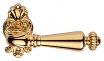 Дверная ручка LINEA CALI на фигурной розетке "NINFA" 1540 RO 015 OZ золото 24K глянцевое
