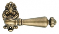 Дверная ручка LINEA CALI на фигурной розетке "NINFA" 1540 RO 015 PM патина матовая