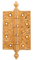 Петля дверная универсальная латунная Linea Cali 1270 CE OZ золото 24K глянцевое