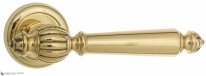 Дверная ручка на круглом основании Fratelli Cattini "PELLESTRINA" D1-OLV полированная латунь