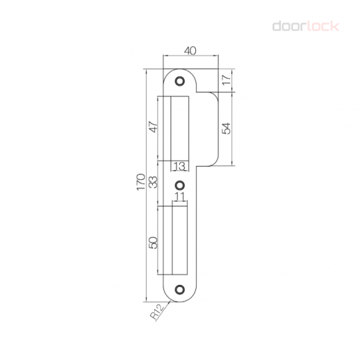 Замок дверной DOORLOCK 401, цилиндровый, нержавеющая сталь