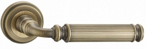 Дверная ручка Vantage V33 на круглой розетке MAB матовая бронза