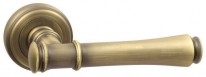 Дверная ручка Vantage V16 на круглой розетке MAB матовая бронза