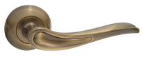 Ручка дверная на круглой розетке Puerto AL 517-08 бронза античная